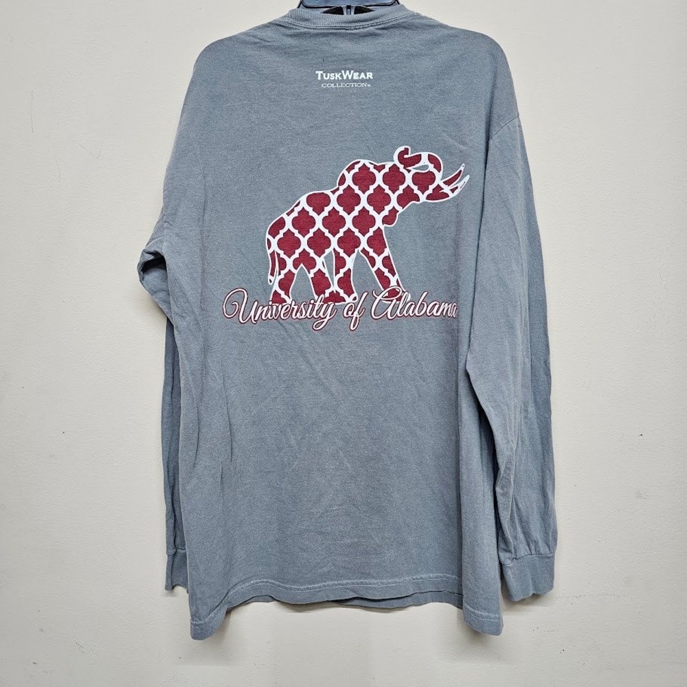 University of‎ Alabama Crimson Tide Tuskwear Gray Long Sleeve T Shirt Mens M